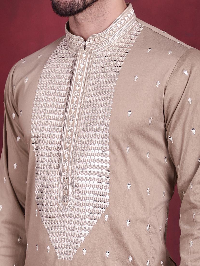 men mandarin neck kurta pyjama ethnic wear set - 20733096 - Standard Image - 6