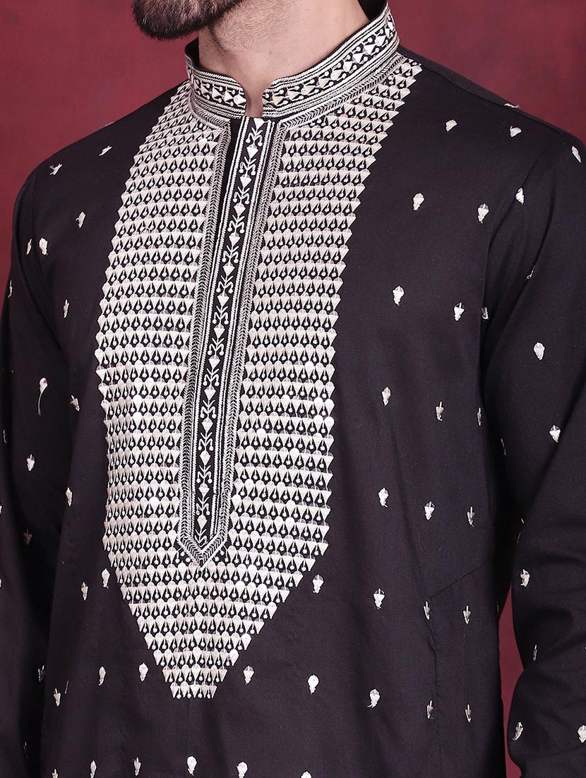 men mandarin neck kurta pyjama ethnic wear set - 20733097 - Standard Image - 6