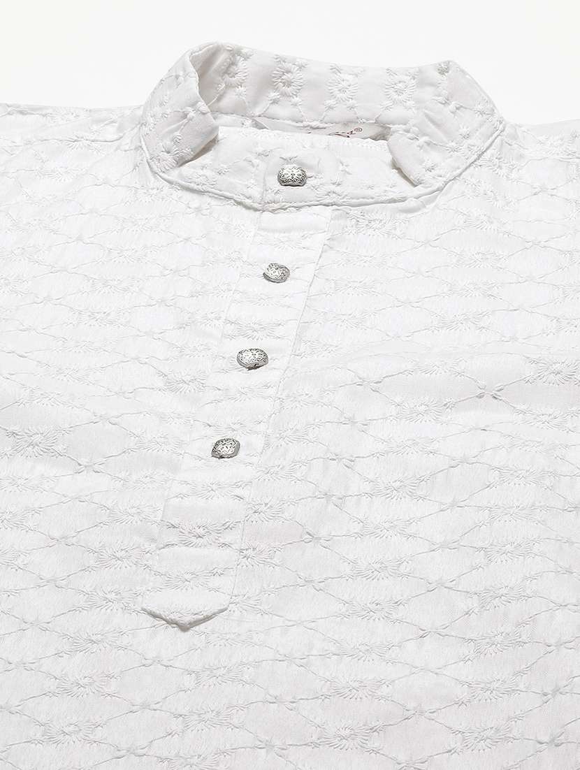 men mandarin neck kurta pyjama ethnic wear set - 20733121 -  Standard Image - 4