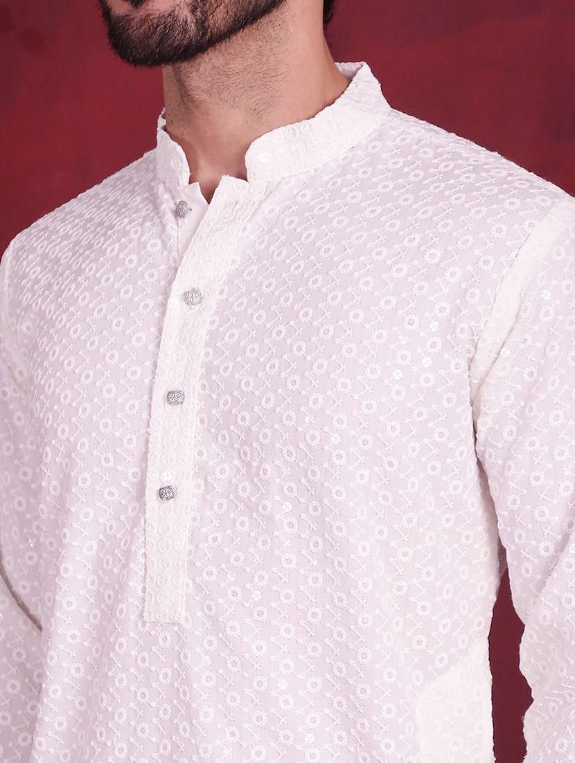 men mandarin neck kurta churidar ethnic wear set - 20733145 -  Standard Image - 6