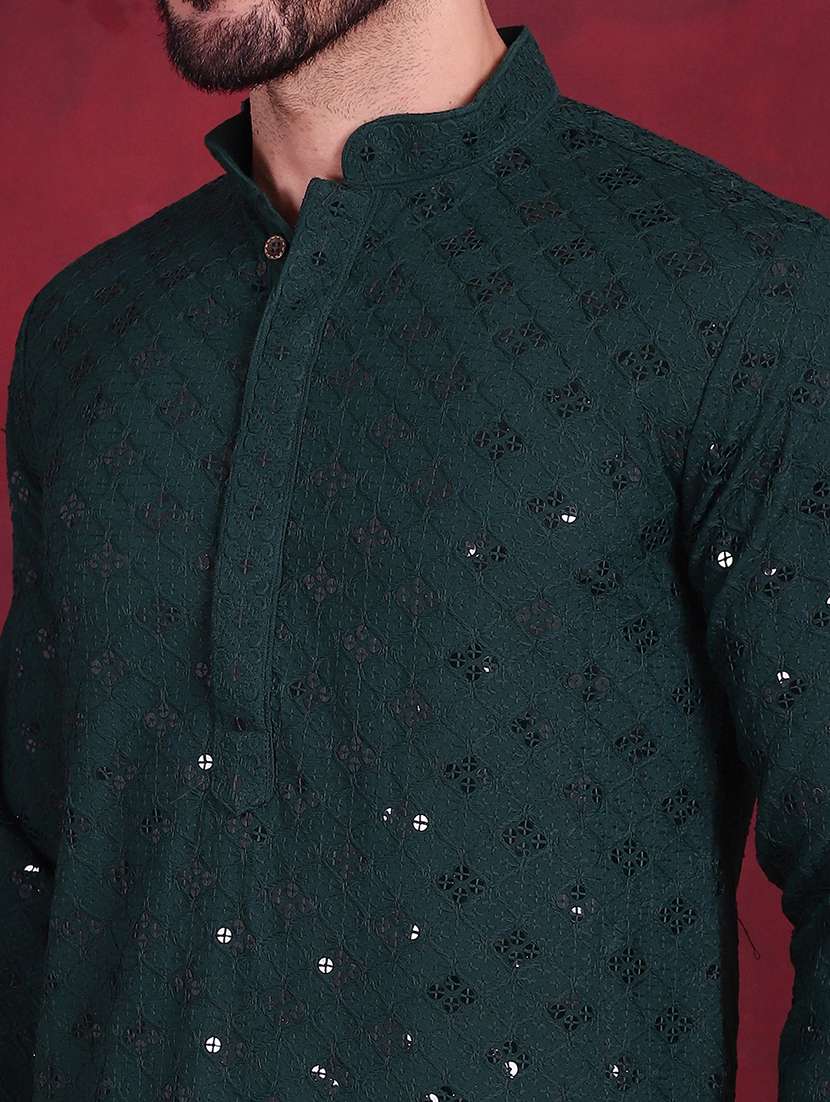 men mandarin neck kurta pyjama ethnic wear set - 20733148 -  Standard Image - 6