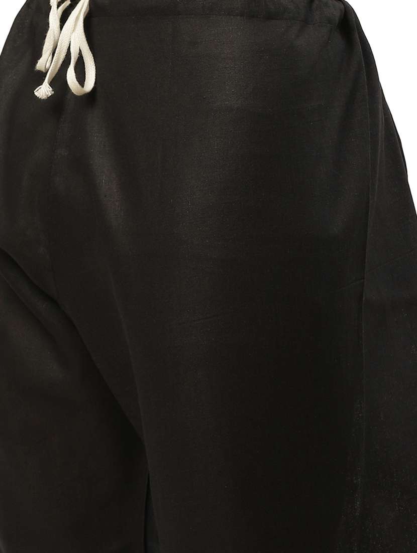 men solid with work mandarin neck kurta pyjama set - 20733219 -  Standard Image - 6