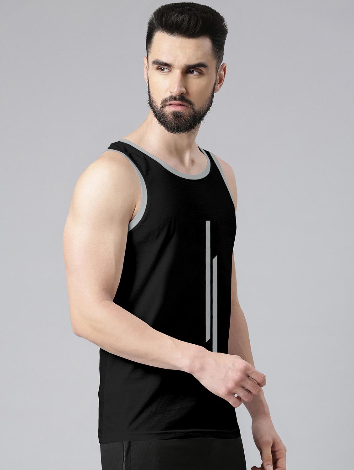 man solid sleeveless vest - 20742479 - Standard Image - 1