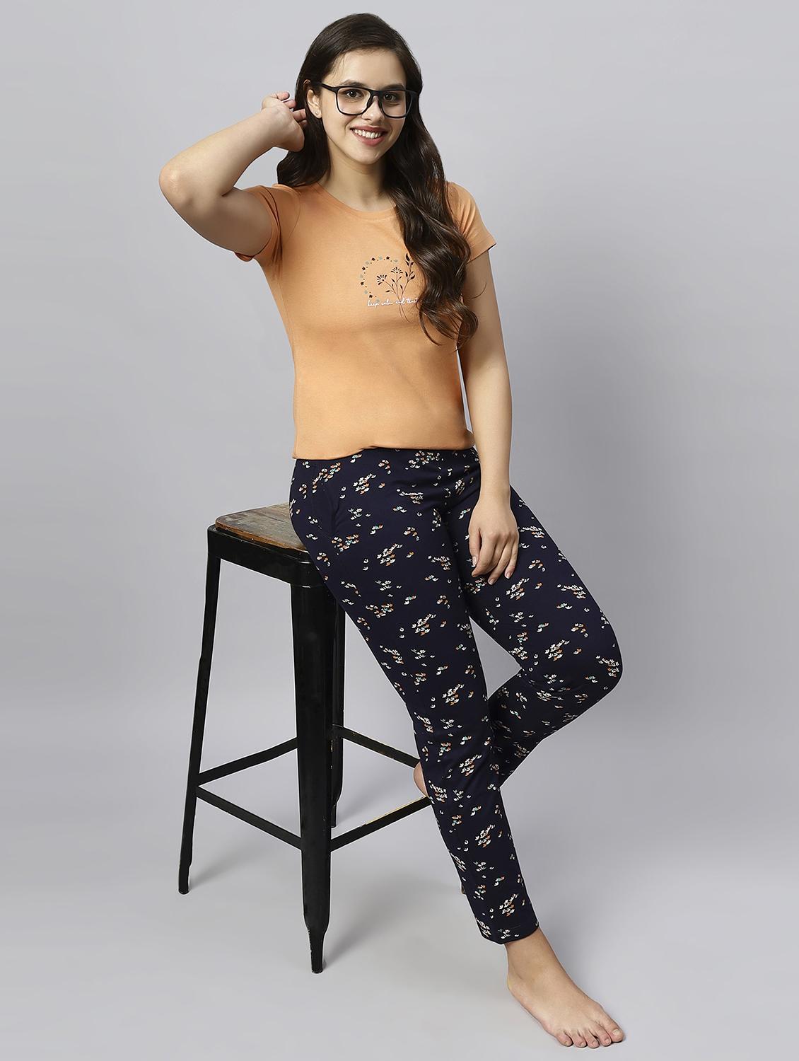 women printed pyjama nightwear set - 20742806 - Standard Image - 1