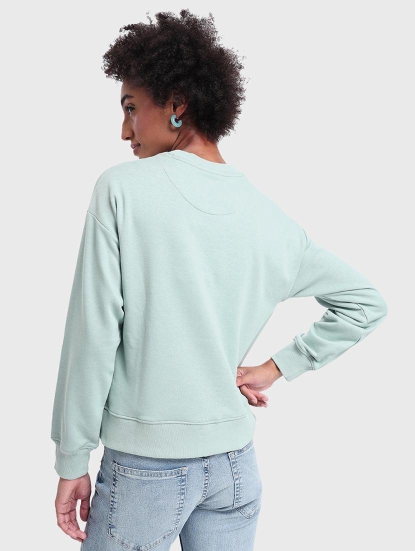 grey cotton blend front print sweatshirt - 20743305 - Standard Image - 1