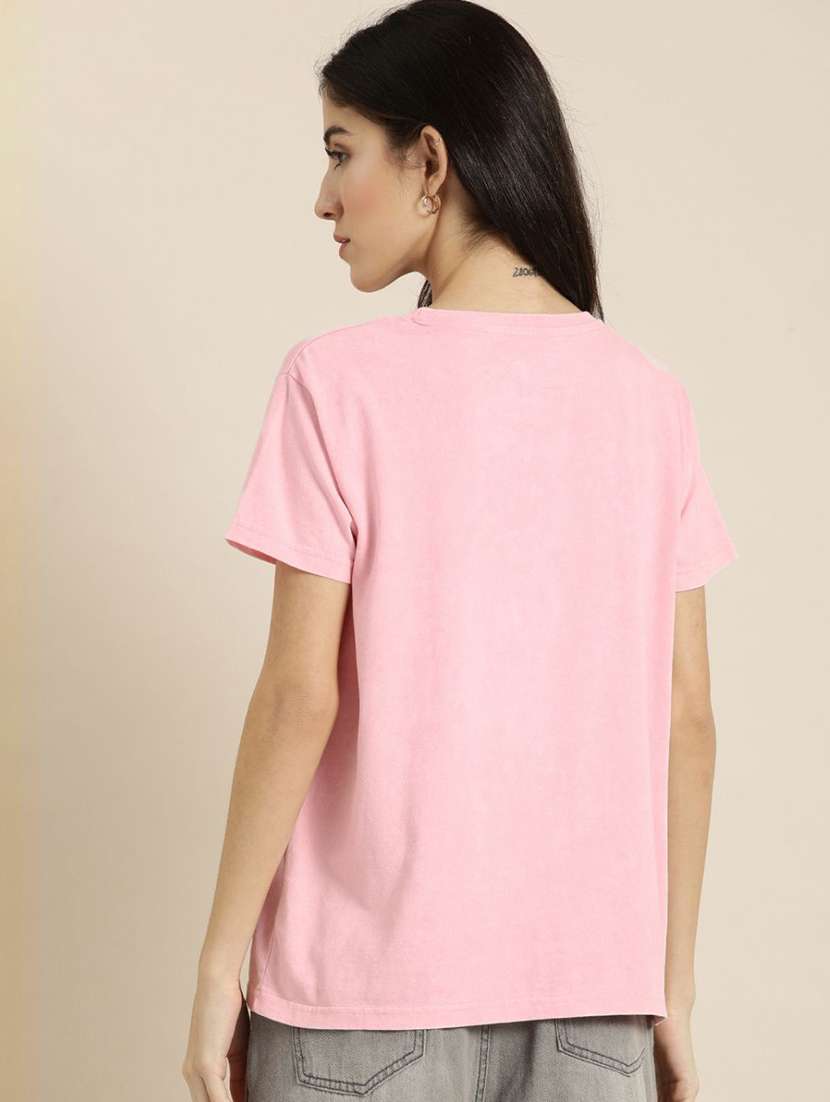 round neck chest printed t-shirt - 20745290 - Standard Image - 1