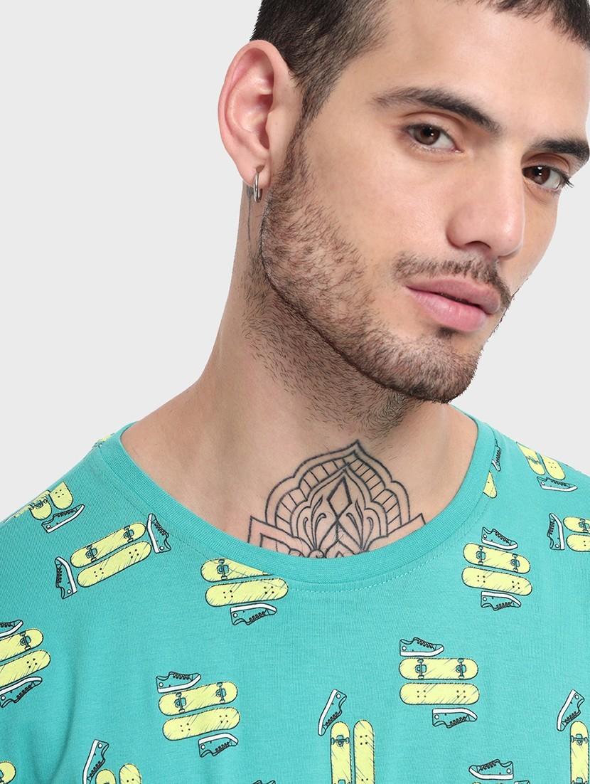 teal cotton t-shirt - 20748636 - Standard Image - 4