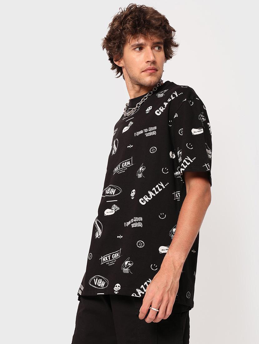 round neck all over printed t-shirt - 20752615 - Standard Image - 1