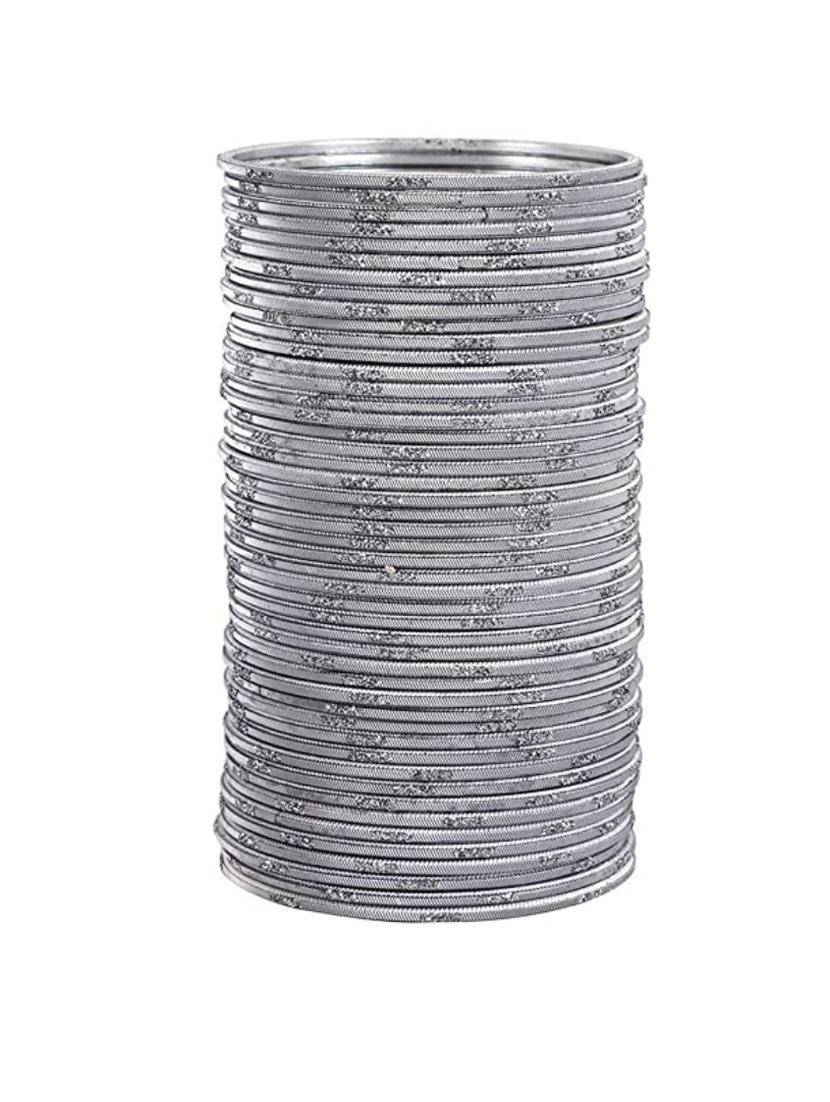 guddan grey designer metal banle set (48 bangles) - 20754151 -  Standard Image - 1