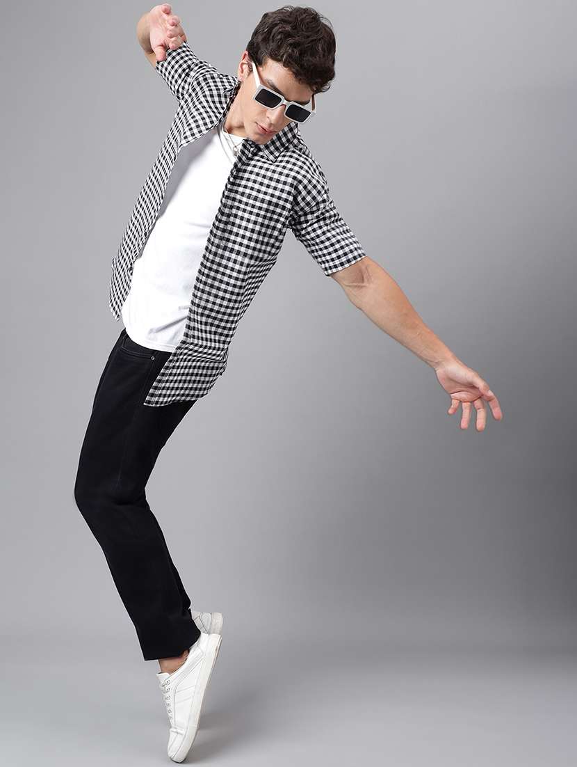 men checkered short sleeve casual shirt - 20754277 - Standard Image - 4