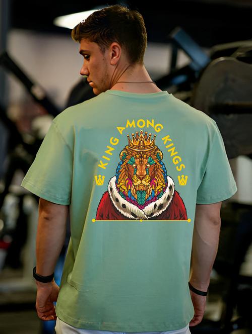 men round neck front & back print t-shirt - 20754362 - Standard Image - 0