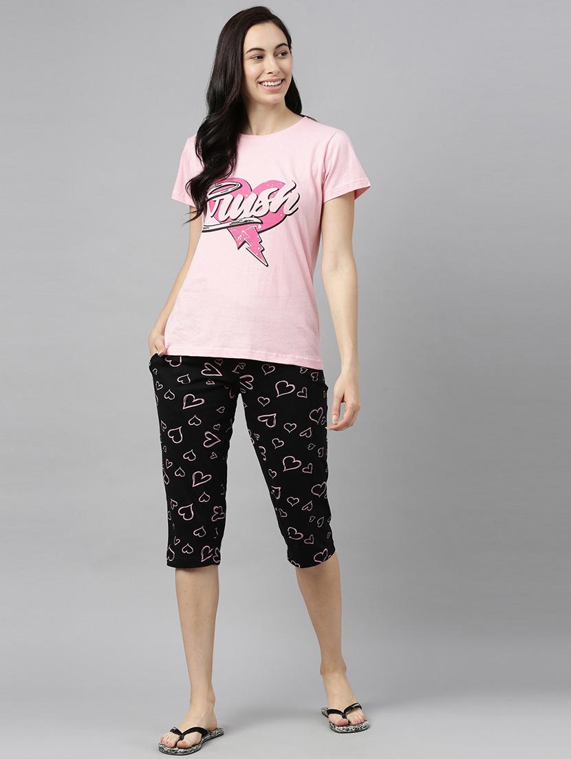 women printed pyjama nightwear set - 20754506 - Standard Image - 1