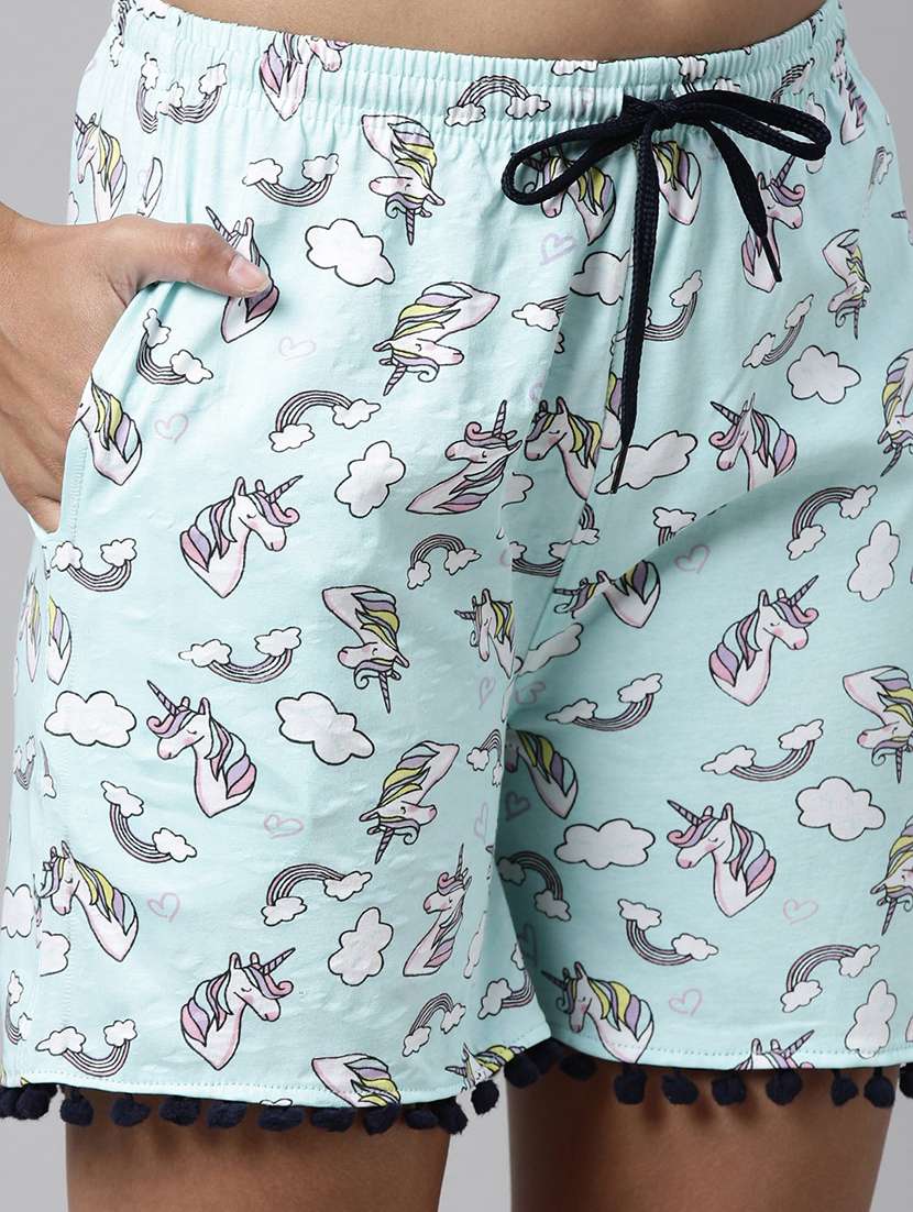 women printed shorts nightwear set - 20754520 - Standard Image - 4