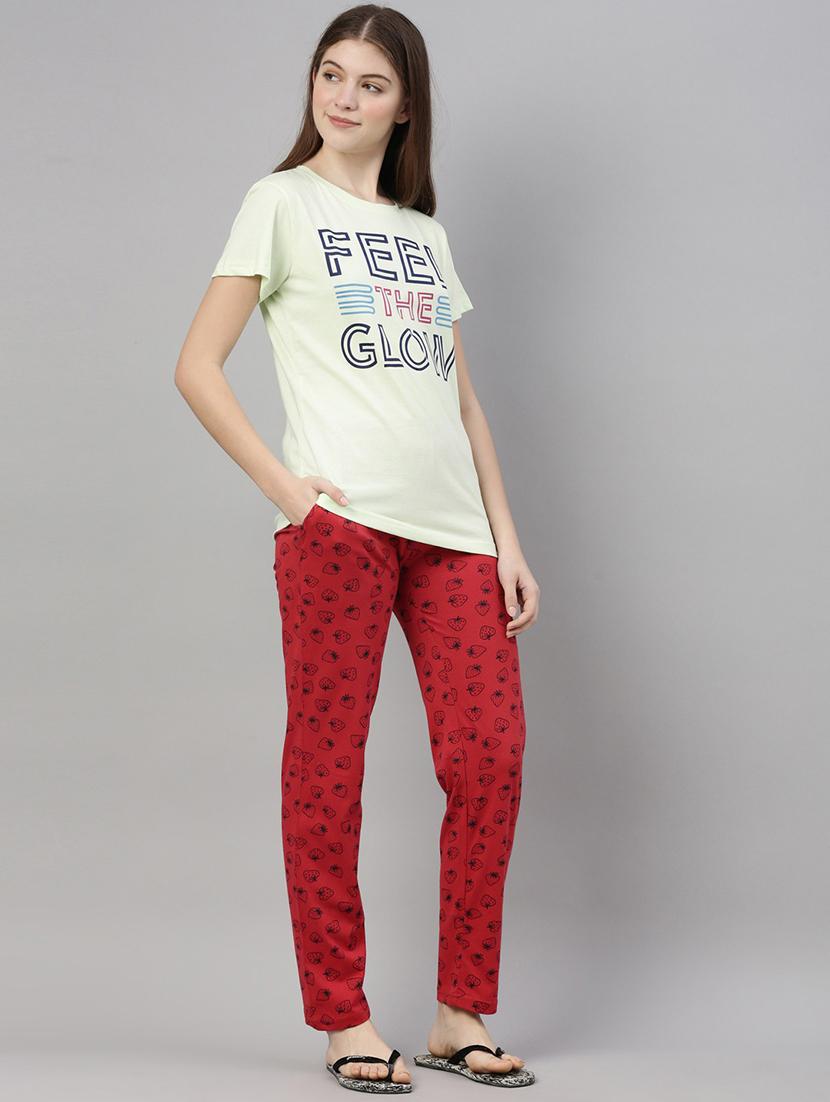 women printed pyjama nightwear set - 20754543 - Standard Image - 1