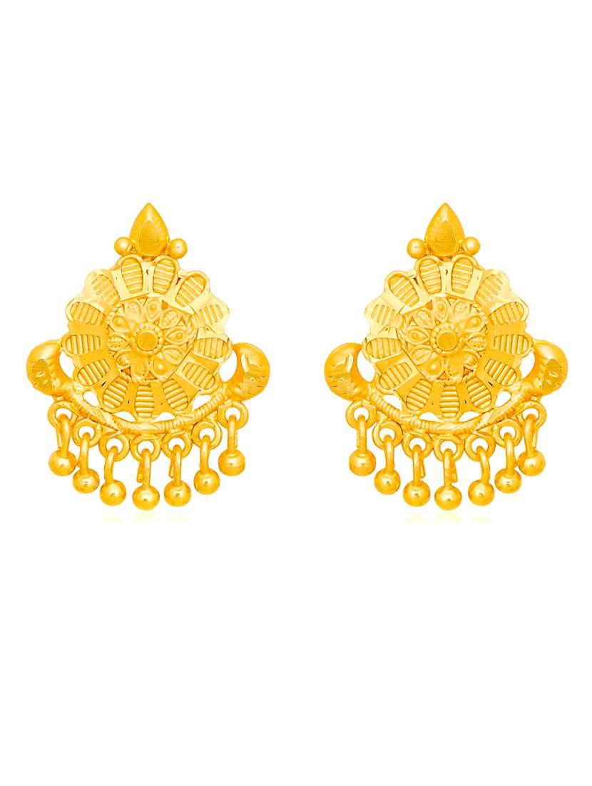 gold brass studs earring - 20754612 -  Standard Image - 1
