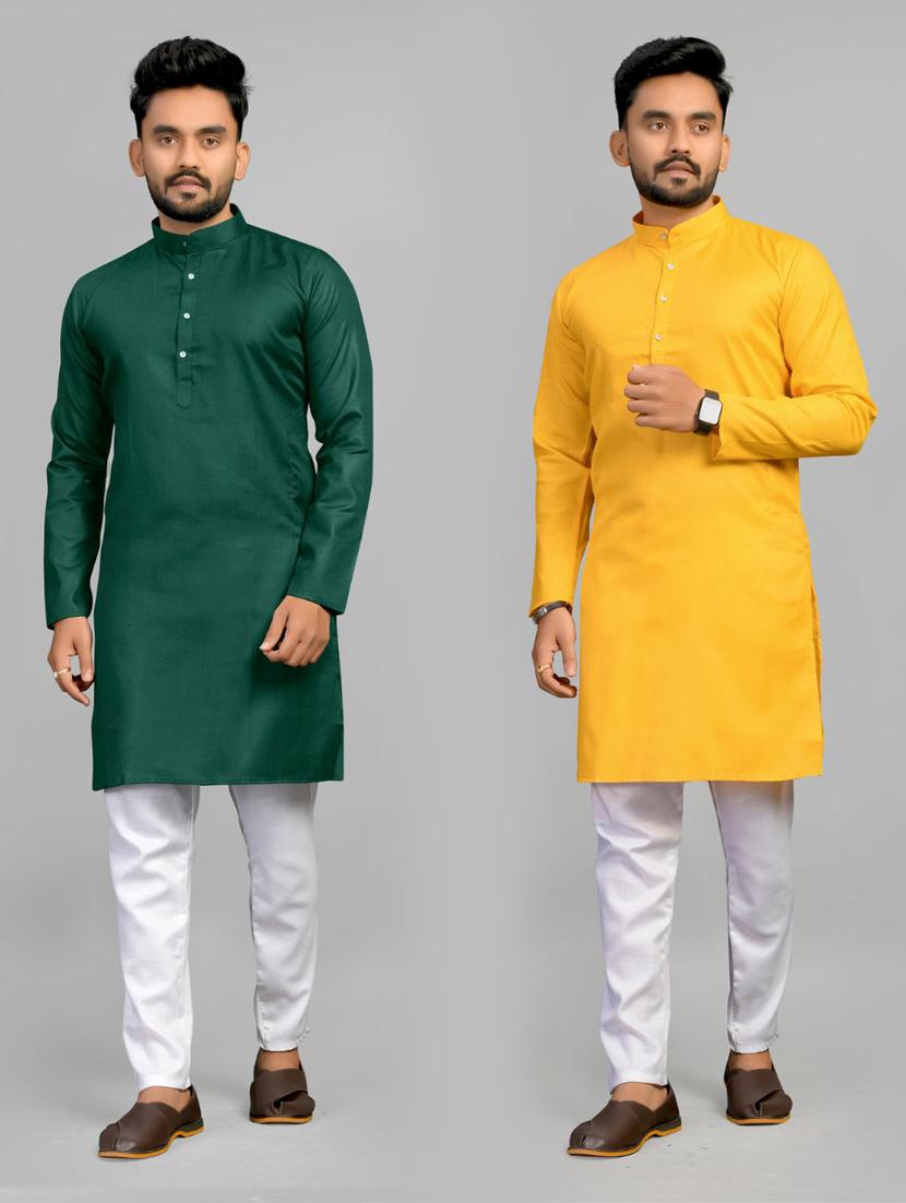 pack of 2 multi coloured solid long kurta - 20754805 - Zoom Image - 0
