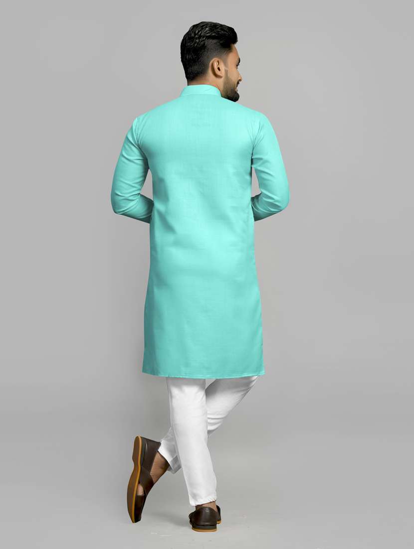 men pack of 2 solid long kurta - 20754812 -  Standard Image - 4