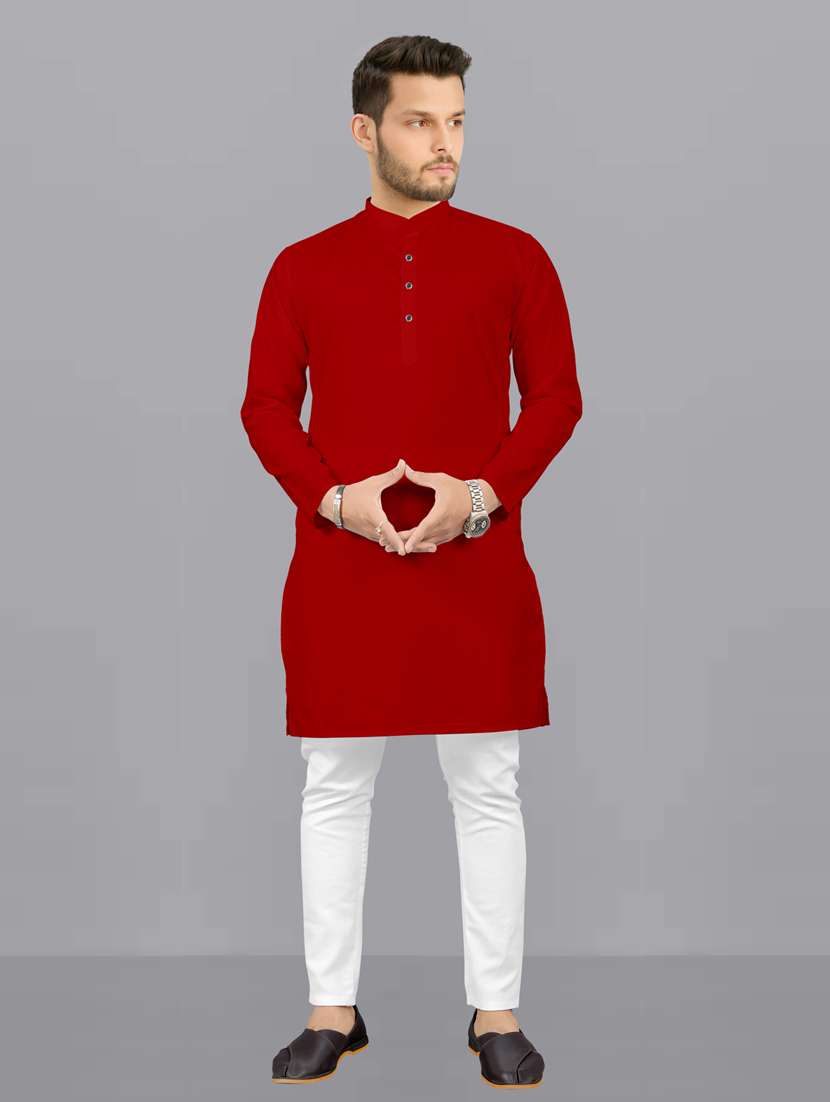 men pack of 2 solid kurta pyjama set - 20754873 -  Standard Image - 1