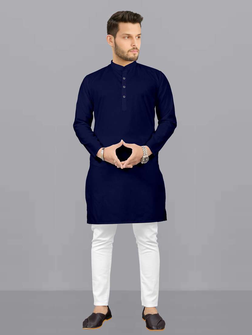 men pack of 2 solid kurta pyjama set - 20754965 -  Standard Image - 1