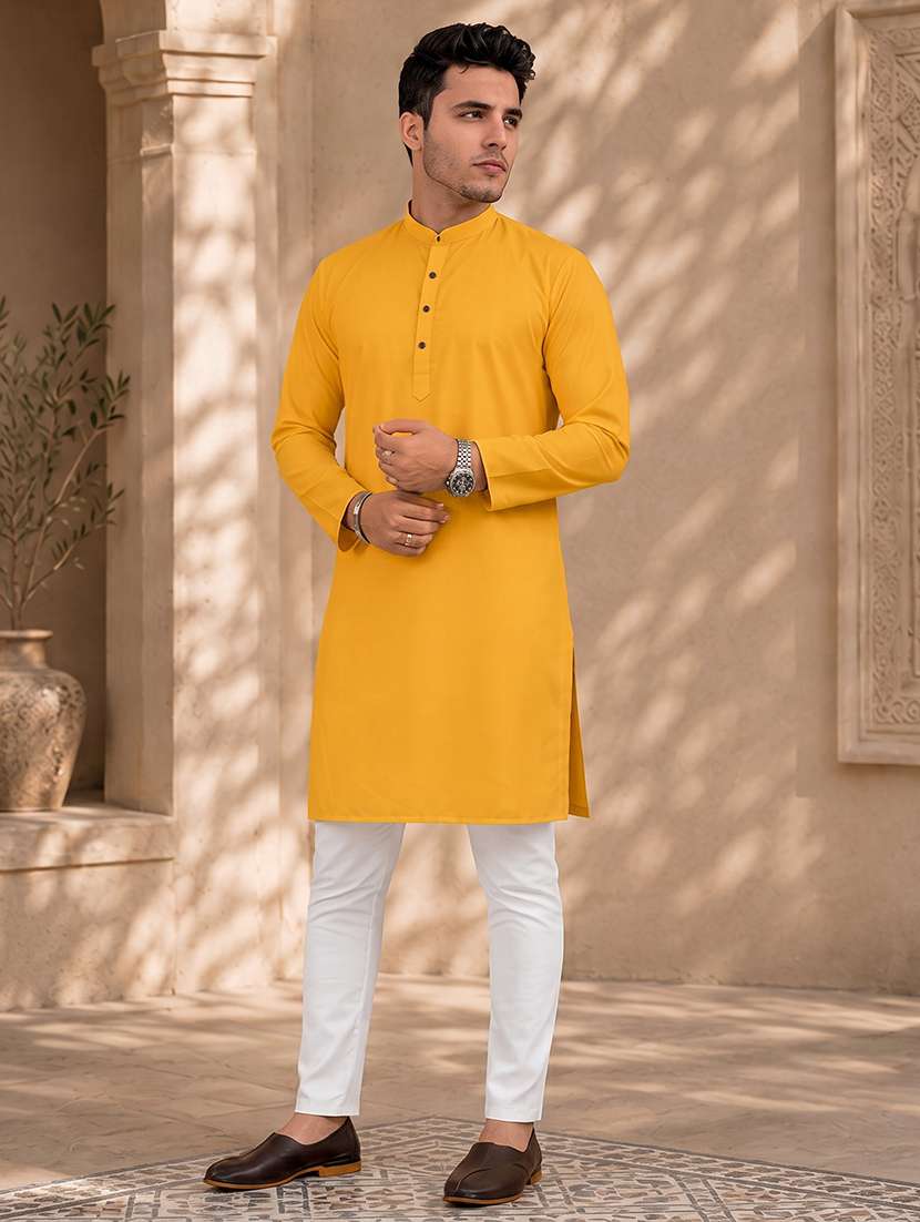 men pack of 2 solid kurta pyjama set - 20754967 -  Standard Image - 1