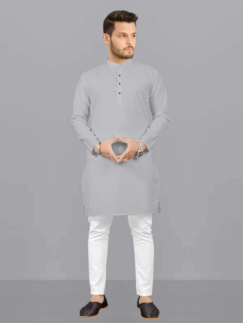 men pack of 2 solid kurta pyjama set - 20754970 -  Standard Image - 1