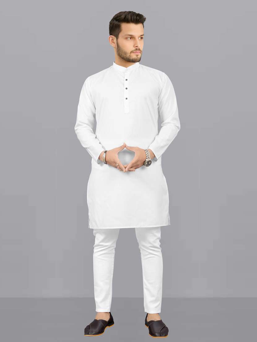 men pack of 2 solid kurta pyjama set - 20754976 - Standard Image - 1