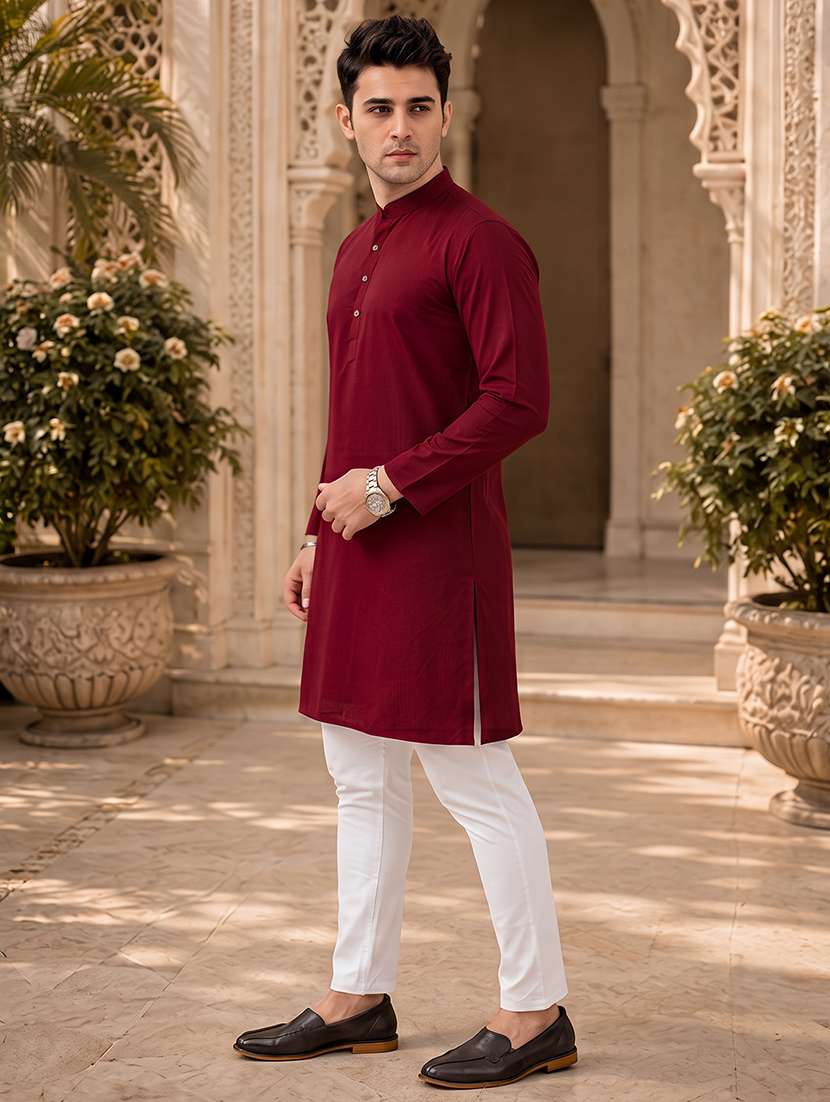 Men Pack Of 2 Solid Kurta Pyjama Set - 20755004 -  Standard Image - 1