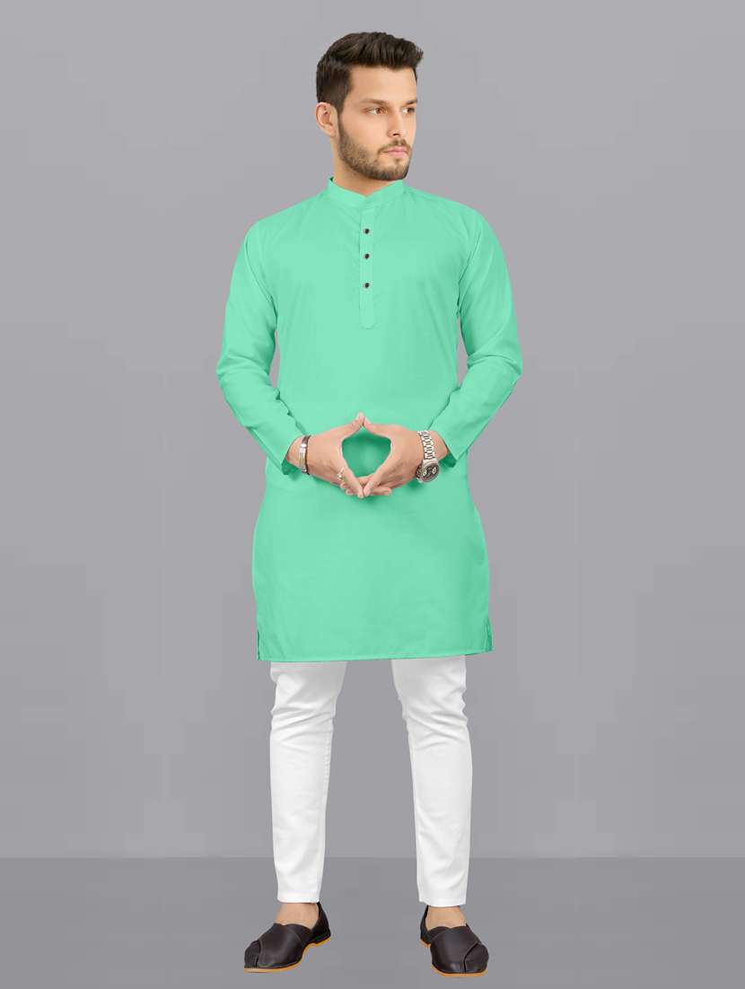 men pack of 2 solid kurta pyjama set - 20755005 -  Standard Image - 1