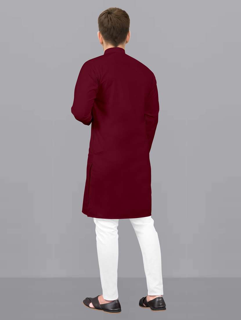 men pack of 2 solid kurta pyjama set - 20755008 -  Standard Image - 4
