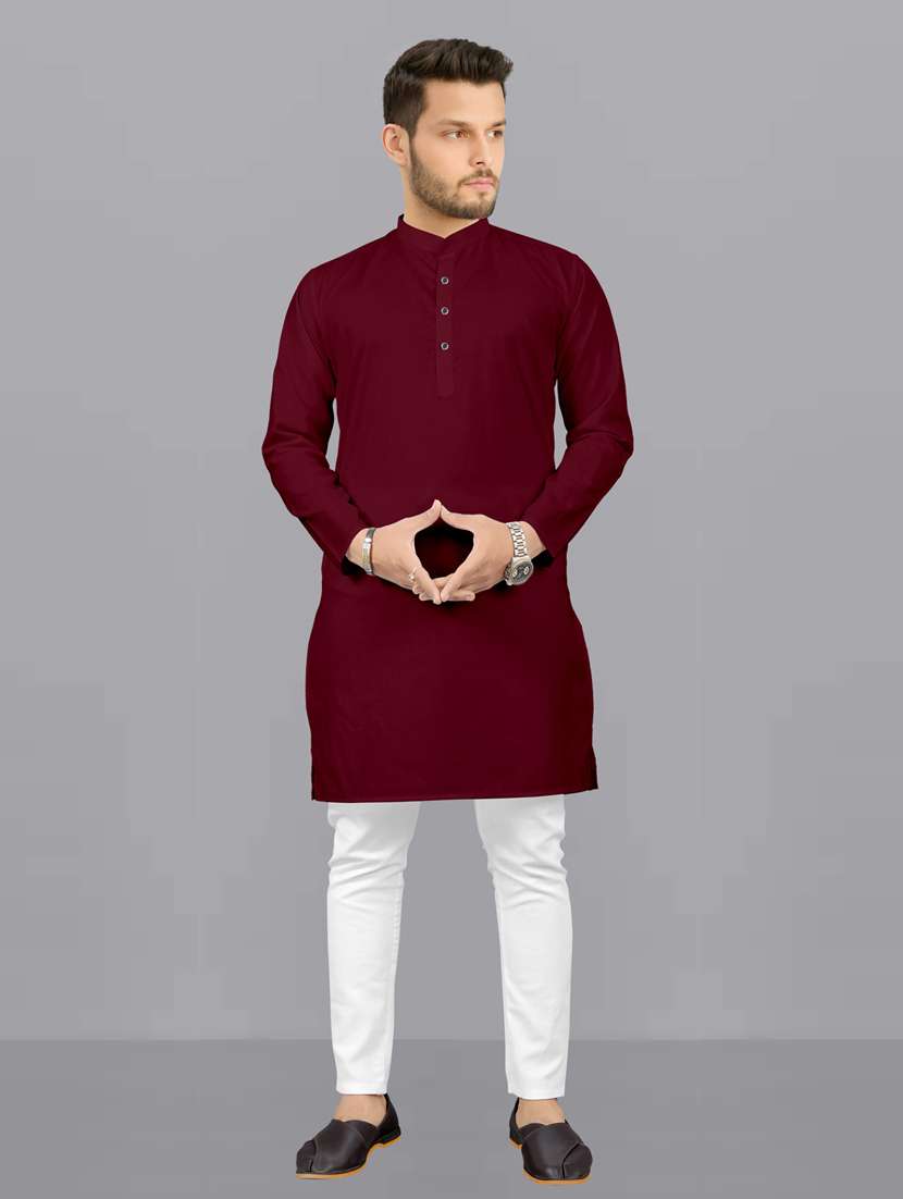 men pack of 2 solid kurta pyjama set - 20755011 -  Standard Image - 1