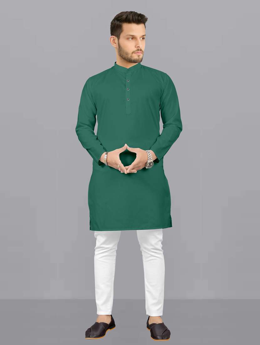 men pack of 2 solid kurta pyjama set - 20755027 -  Standard Image - 1
