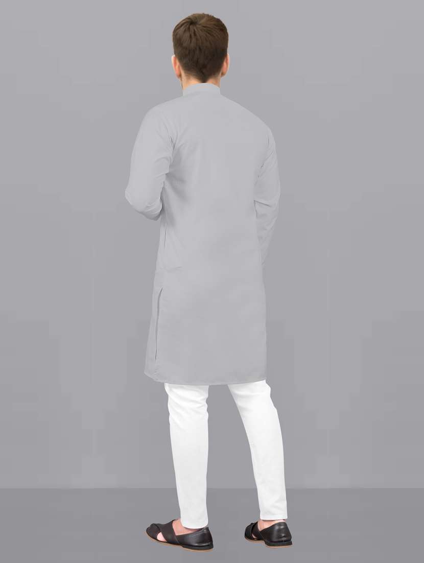men pack of 2 solid kurta pyjama set - 20755027 -  Standard Image - 4