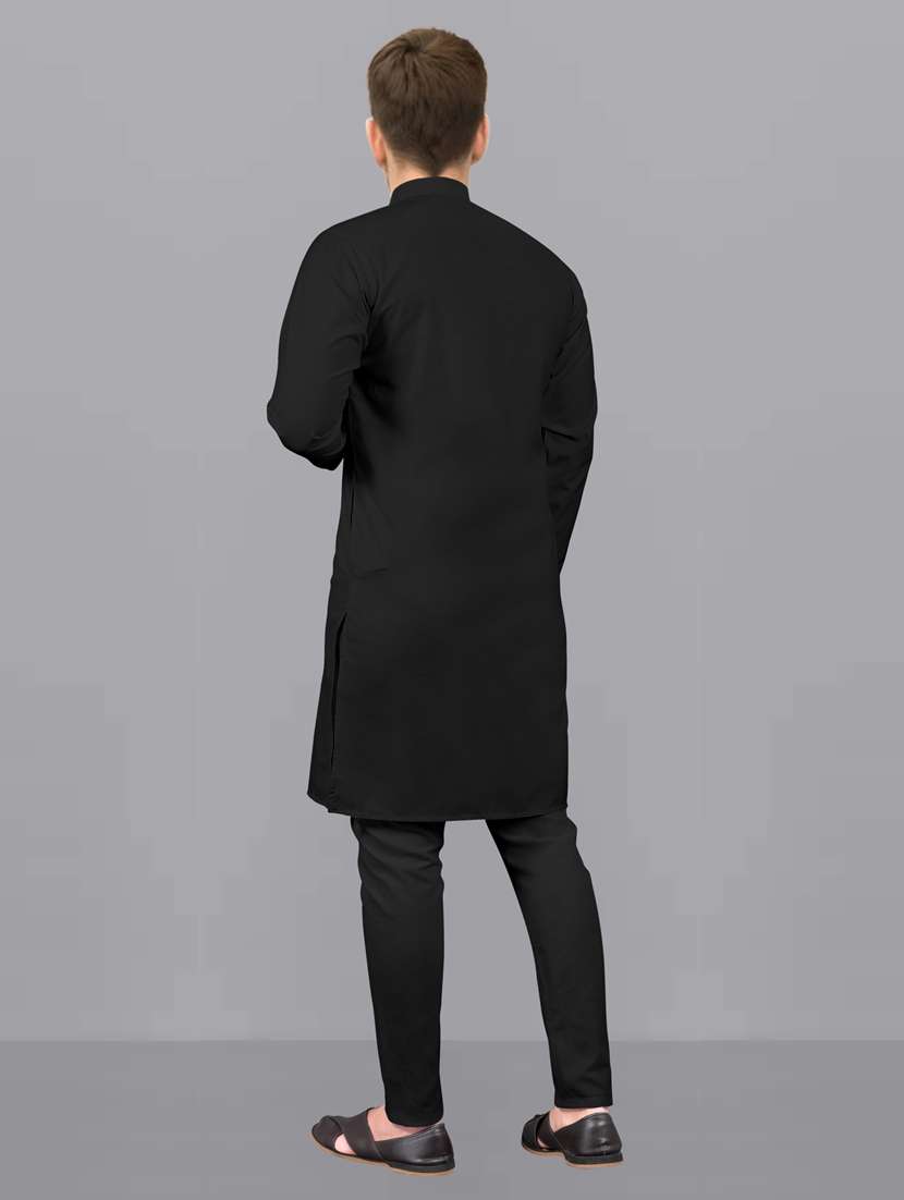 men pack of 2 solid kurta pyjama set - 20755035 -  Standard Image - 4