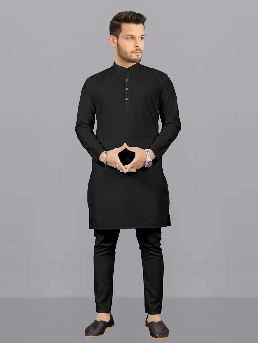 men pack of 2 solid kurta pyjama set - 20755037 -  Standard Image - 1