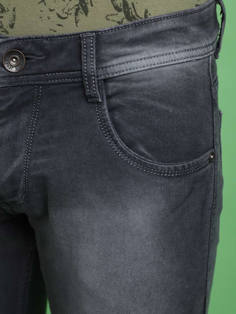 men mid rise plain denim jeans - 20755242 -  Standard Image - 4