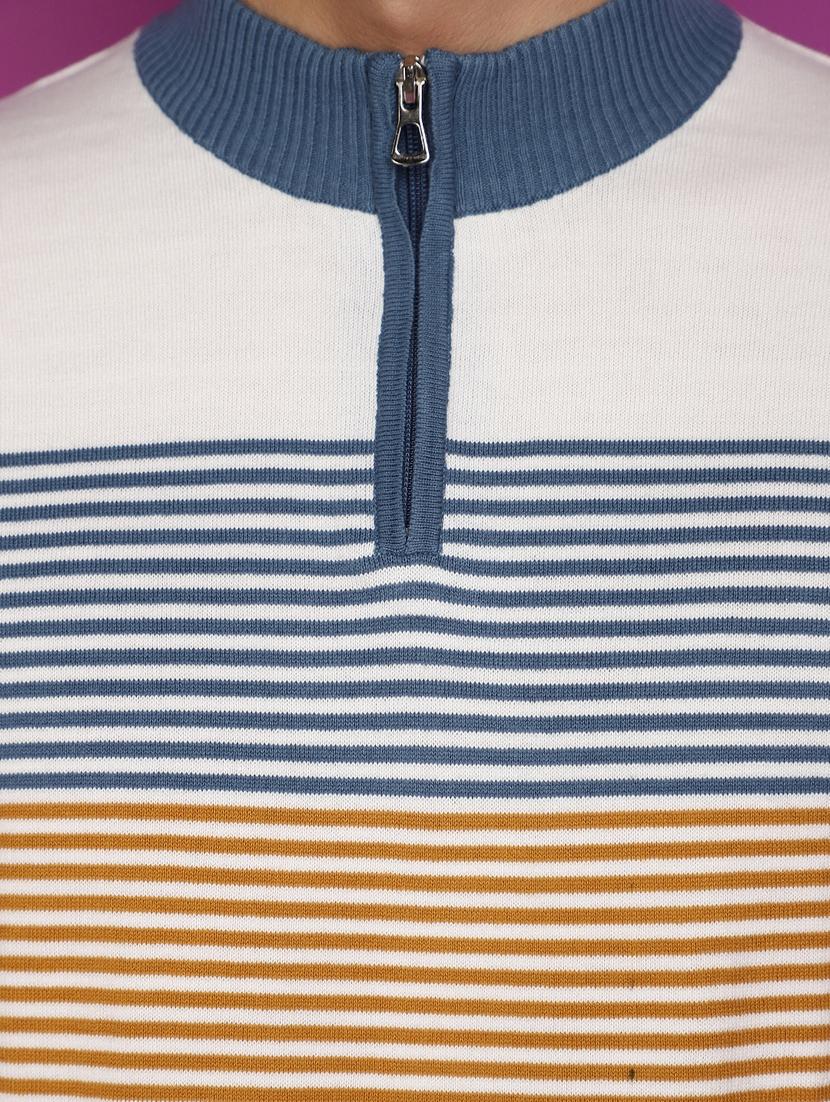 men mock neck striped t-shirt - 20755269 - Standard Image - 4