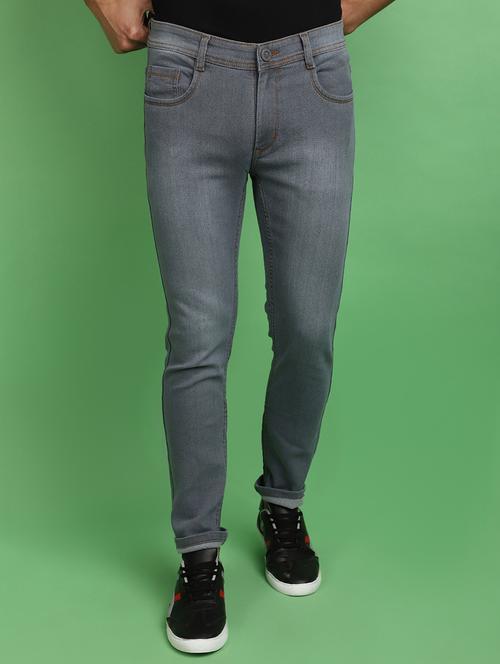 men mid rise plain denim jeans - 20755463 - Standard Image - 0