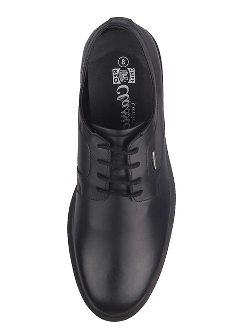 black leather laceup derbies - 20756005 -  Standard Image - 4