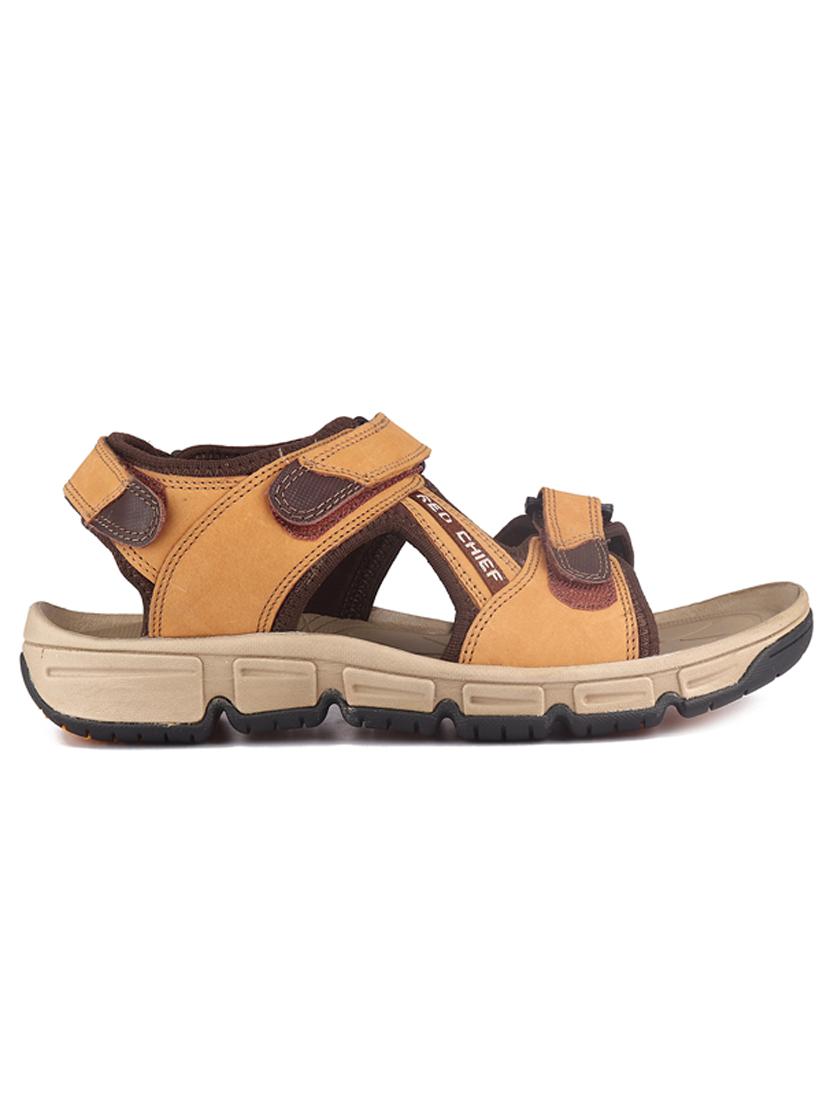 brown leather back strap sandals - 20756041 - Standard Image - 1