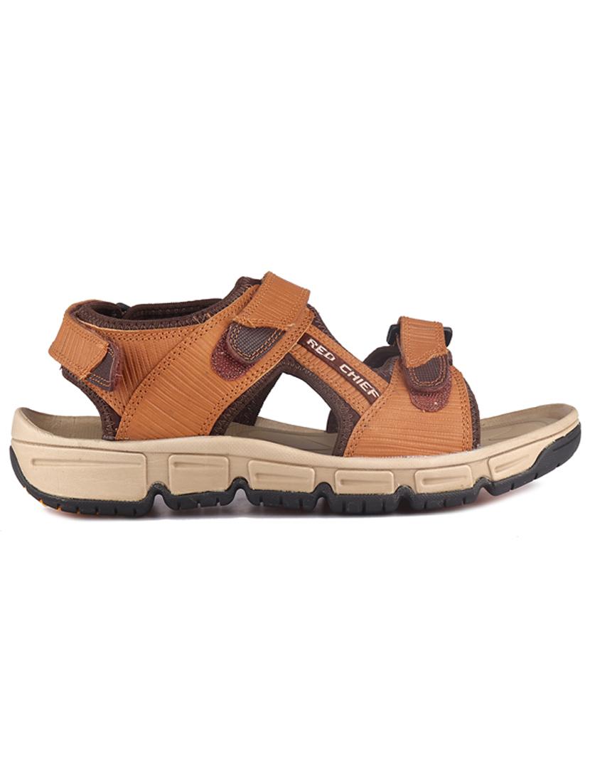 tan leather back strap sandals - 20756042 - Standard Image - 1