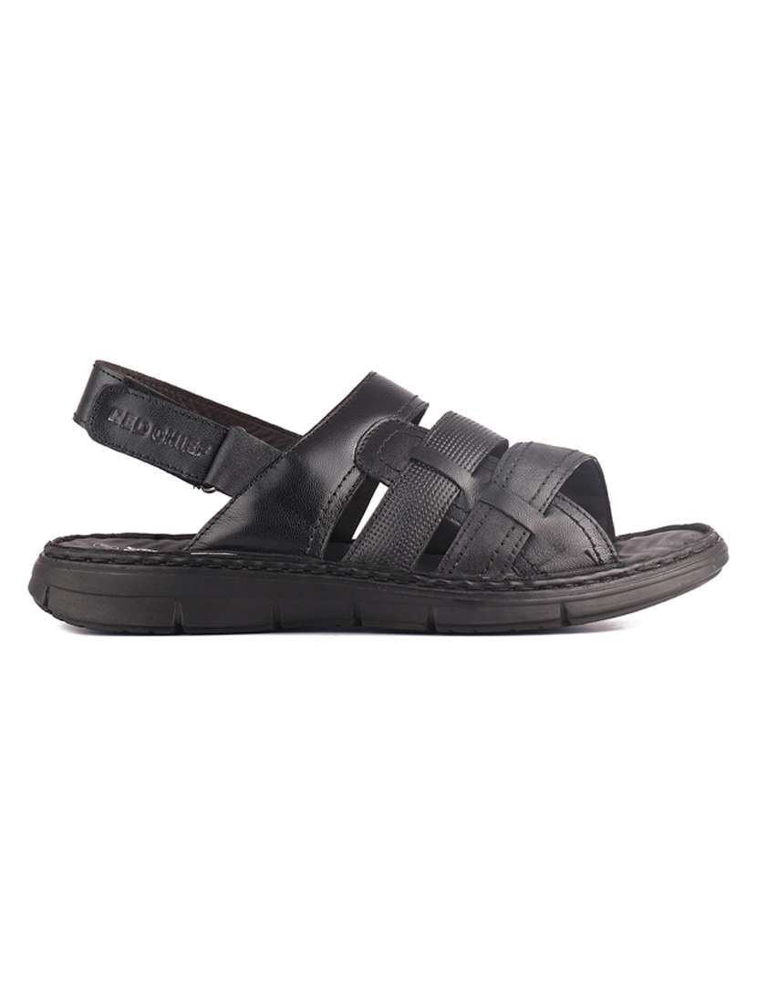 black leather back strap sandals - 20756044 -  Standard Image - 1