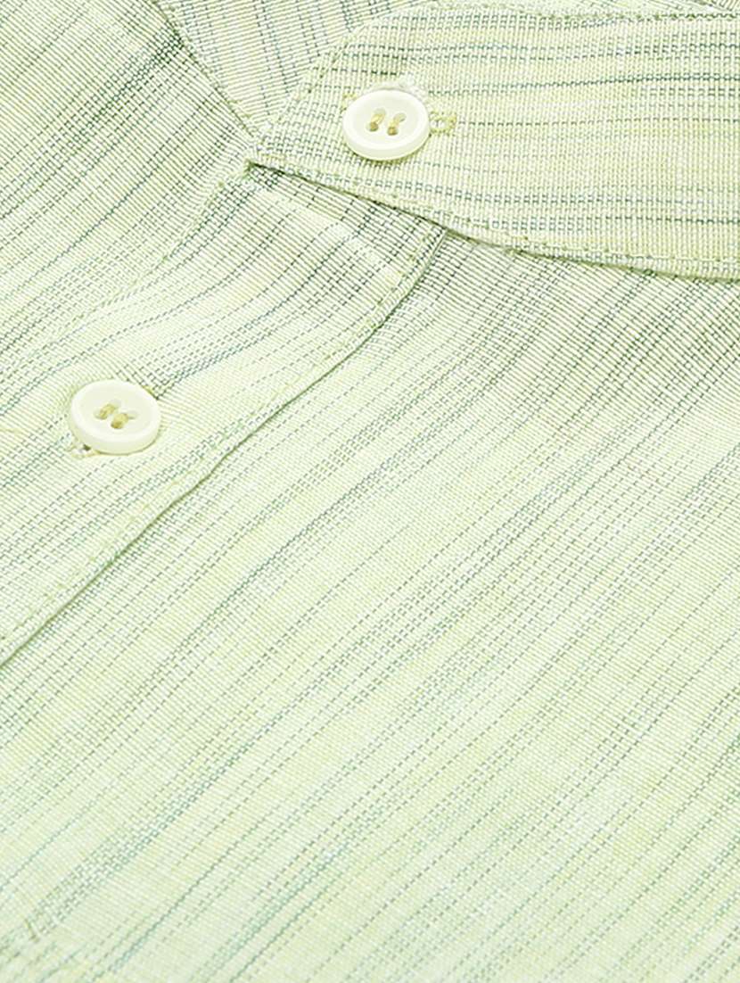 green self design mandarin collar short kurta - 20756123 - Standard Image - 4