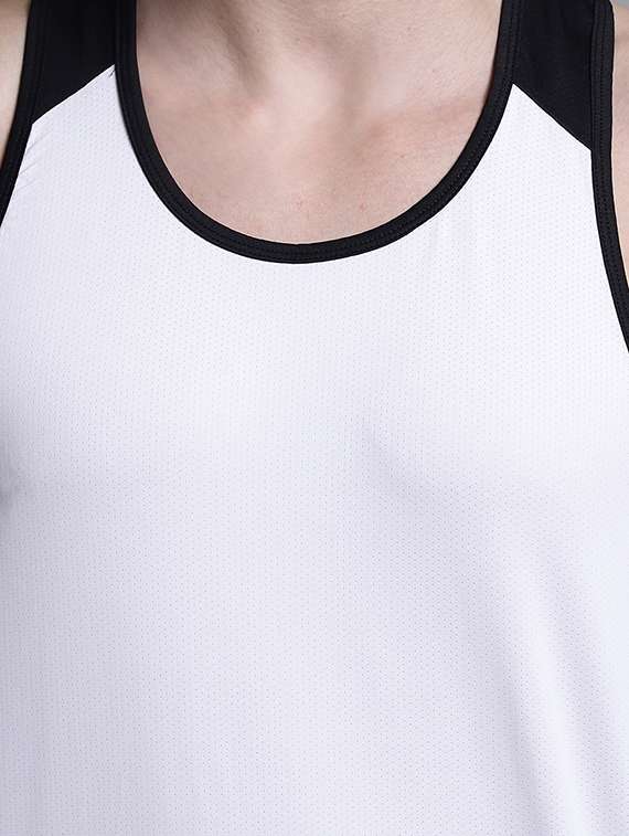 men scoop neck color block vest - 20756128 - Standard Image - 4
