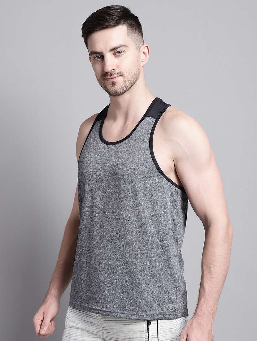 men scoop neck color block vest - 20756129 -  Standard Image - 1