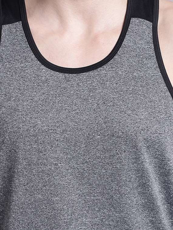 men scoop neck color block vest - 20756129 - Standard Image - 4