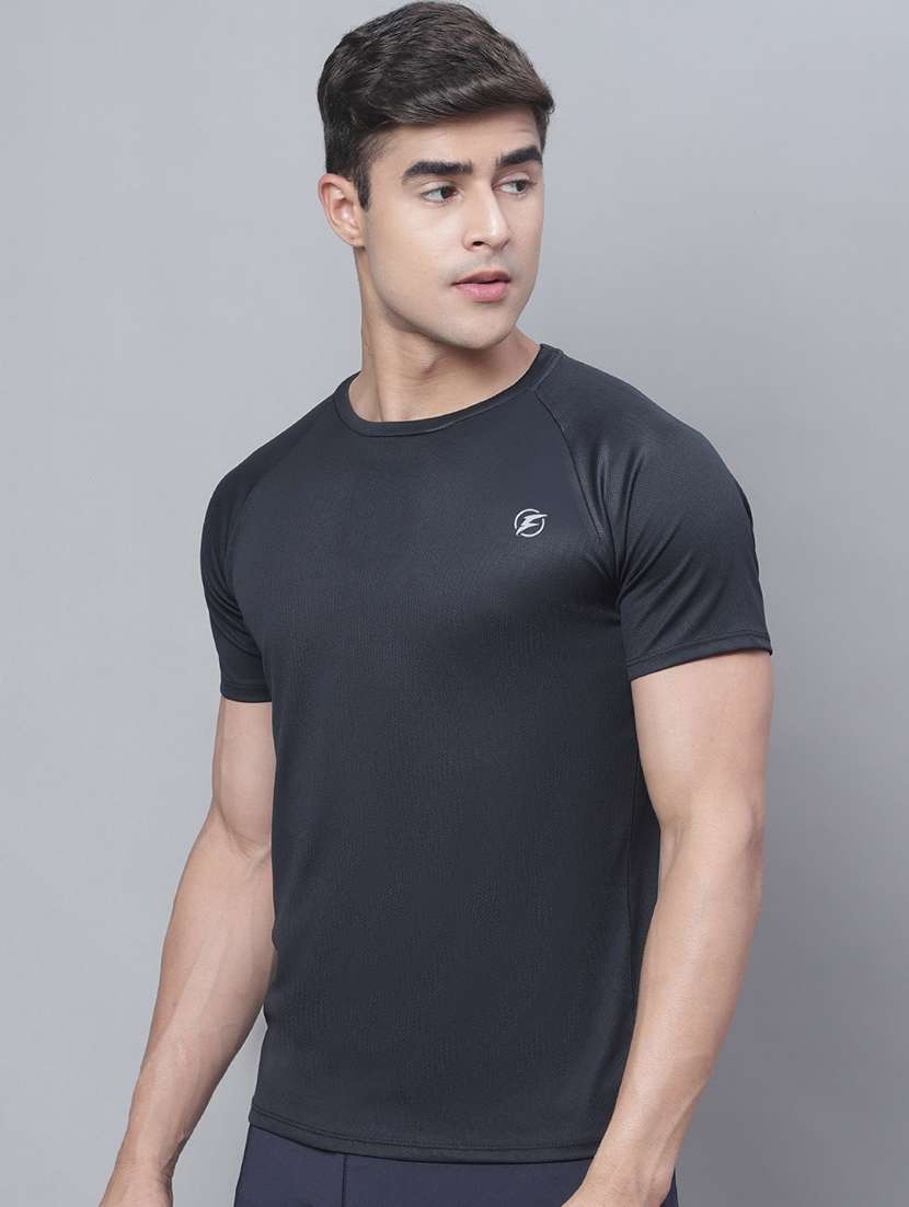 solid black polyester t-shirt - 20757324 -  Standard Image - 1