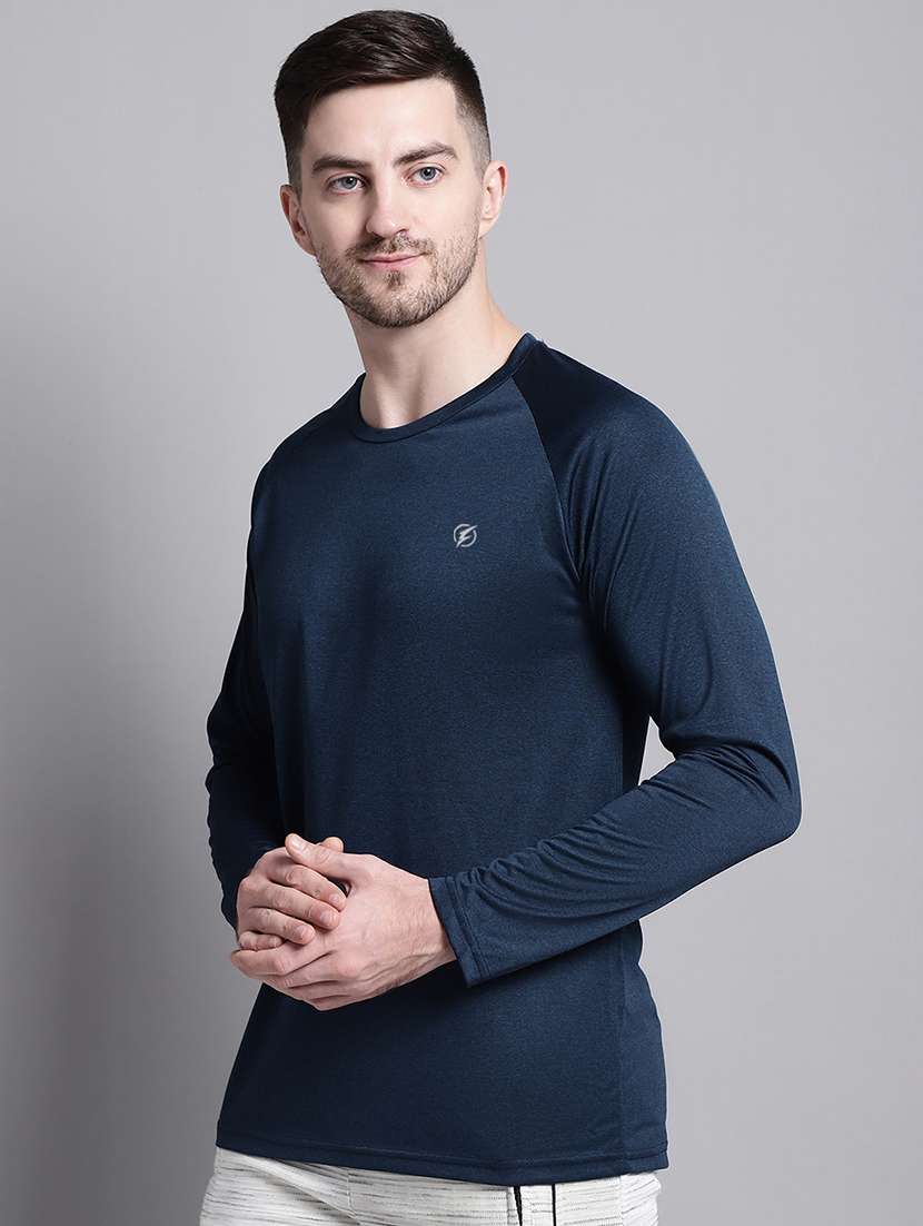 solid blue polyester t-shirt - 20757331 -  Standard Image - 1