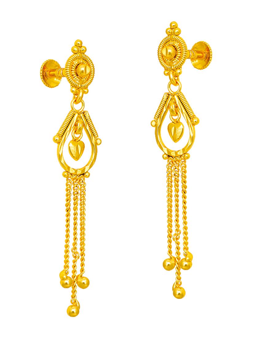 gold plated drop earrings - 20757403 - Zoom Image - 0