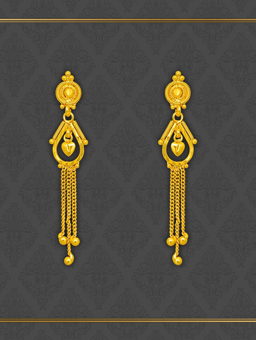gold plated drop earrings - 20757403 - Standard Image - 1