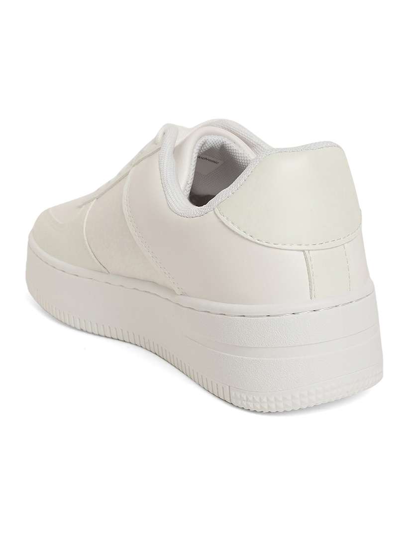 blue faux leather laceup sneakers - 20757416 -  Standard Image - 1